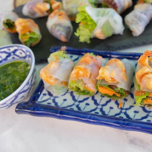 Thai-Sommerrollen mit Minz-Sauce